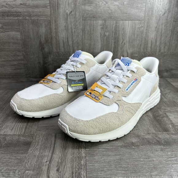 Skechers Street Retro Jogger Men's size 12 Ivory White Running Shoes - Picture 3 of 8